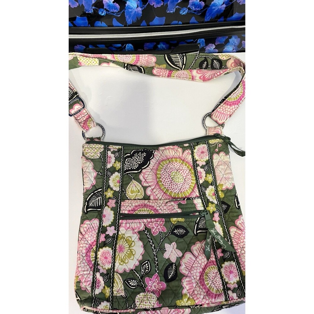 Vera Bradley Hipster Crossbody In Retired Olivia Pink Design W/Matching Wallet